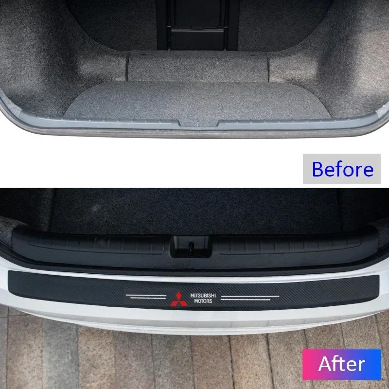 Carbon Fiber Car Threshold Protective Sticker Door Sill Decal for Mitsubishi Outlander L200 ASX Lancer 9 10 Mirage Pajero Mirage