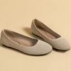 Туфли на плоской подошве женские туфли на плоской подошве с круглым носком из ткани с неглубоким горлом женские туфли модные вязаные туфли на мягкой подошве большие туфли-лодочки