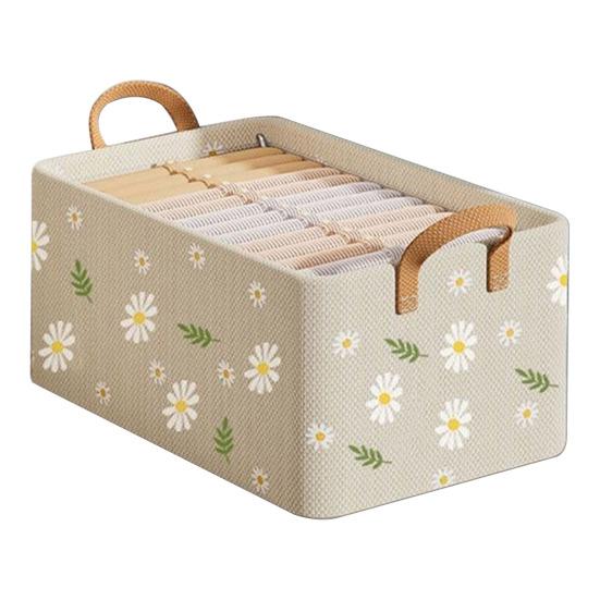 Yousheng Clothes Storage Box Classification with Handle Large Capacity Foldable Stoarge Wardrobe Drawer Organiser Trousers T-shirts Socks Storage Case