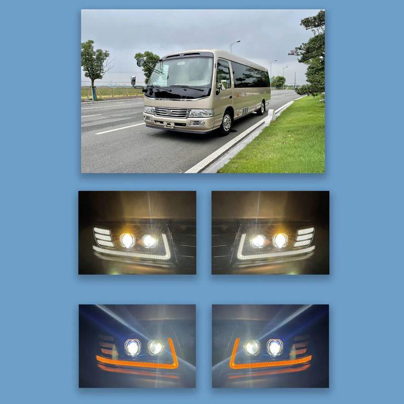 Светодиодные лазерные передние фары с двумя линзами для Toyota Coaster, JAC Bosston, Jinlv и Jiangling