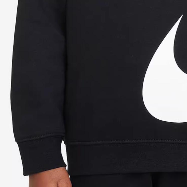Nike Свитшот из флиса с круглым вырезом и длинными рукавами в стиле колор-блок для детей, черный DR5585-010