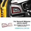 Настоящая мягкая карбоновая наклейка для Renault Megane 4 2016 2017 2018 2019 2020 2025 2025 2025-2025 Центральная консоль автомобиля Вентиляционное отверстие