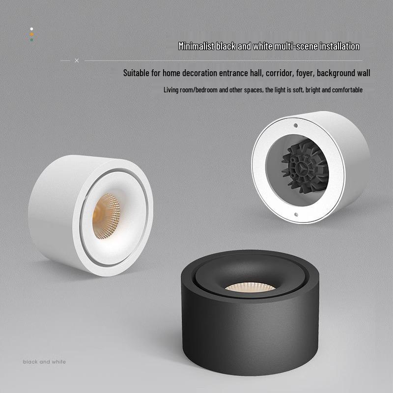 Ultra-Thin Anti-Glare Adjustable Surface Spotlight