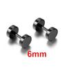 1Pair Unisex Jewelry Stainless Steel Cheater Plugs Earrings Dumbbells Pattern Ear Stud