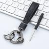 Luxury Leather Keychain Men's and Women's Car Pendant Keychain Waist Hanging