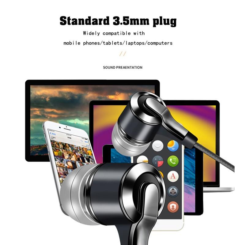 Наушники-вкладыши 3,5 мм, проводное управление, спортивная гарнитура, проводные наушники с микрофоном для телефонов, компьютеров, планшетов, MP3