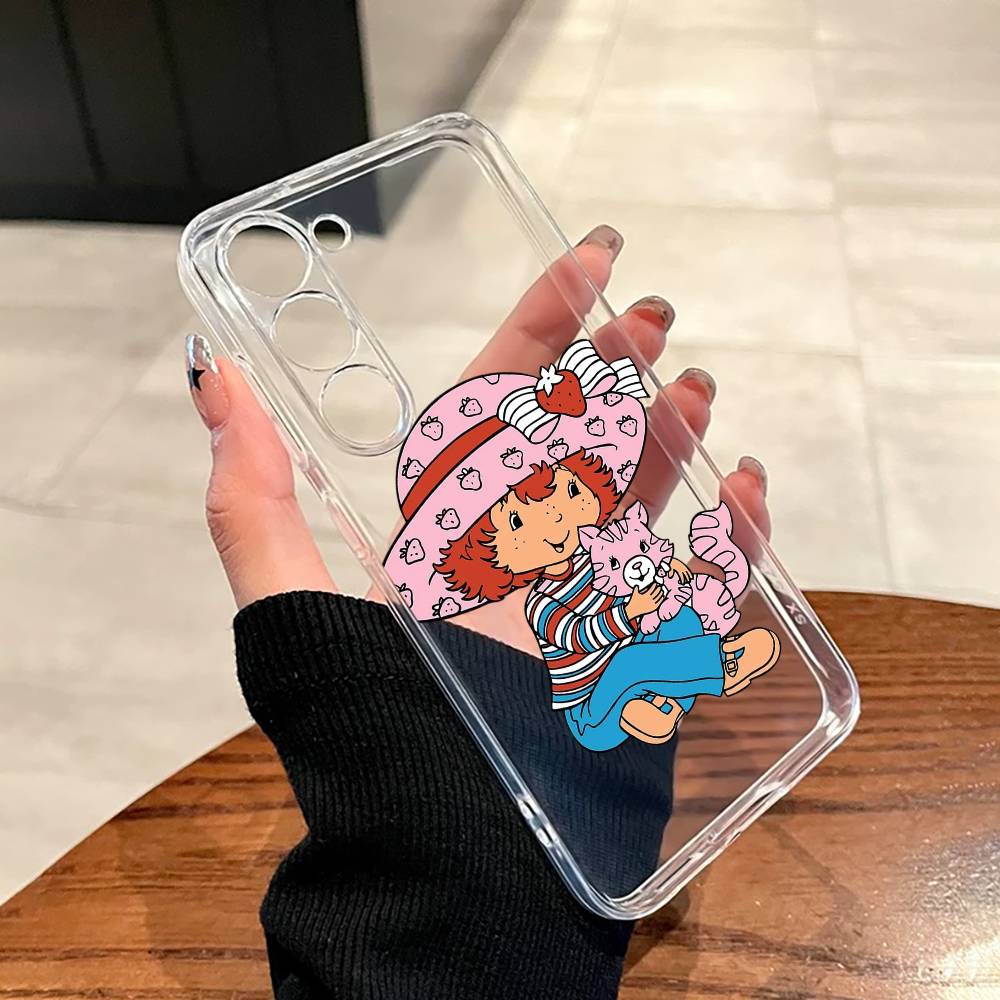 S-Клубничный торт Чехол для телефона для SamsungA10,12,20,21S,30,31,40,50,51,52,70,71 Прозрачный чехол