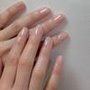 Полное покрытие накладных ногтей с квадратной головкой, модные французские накладные ногти для женщин