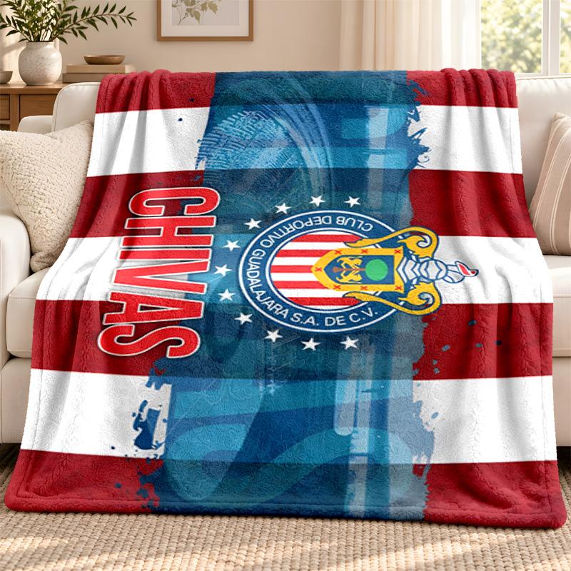 Deportivo guadalajara blanket Flannel Blanket Soft Cozy Plush Throw for Sofa Bed Lightweight Home Decoration Outdoor camping