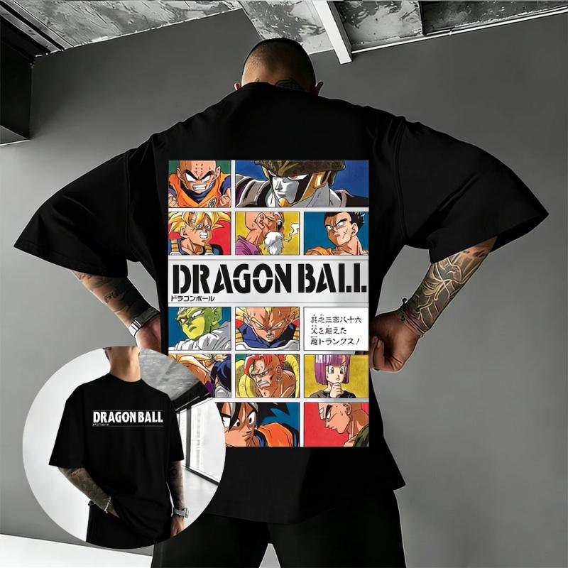 Dragon Ball Anime Graphic Tee Oversized Tshirt Men Women Cotton Vintage Goku Vegeta Print Summer 2026 Streetwear Casual Tops Y2k