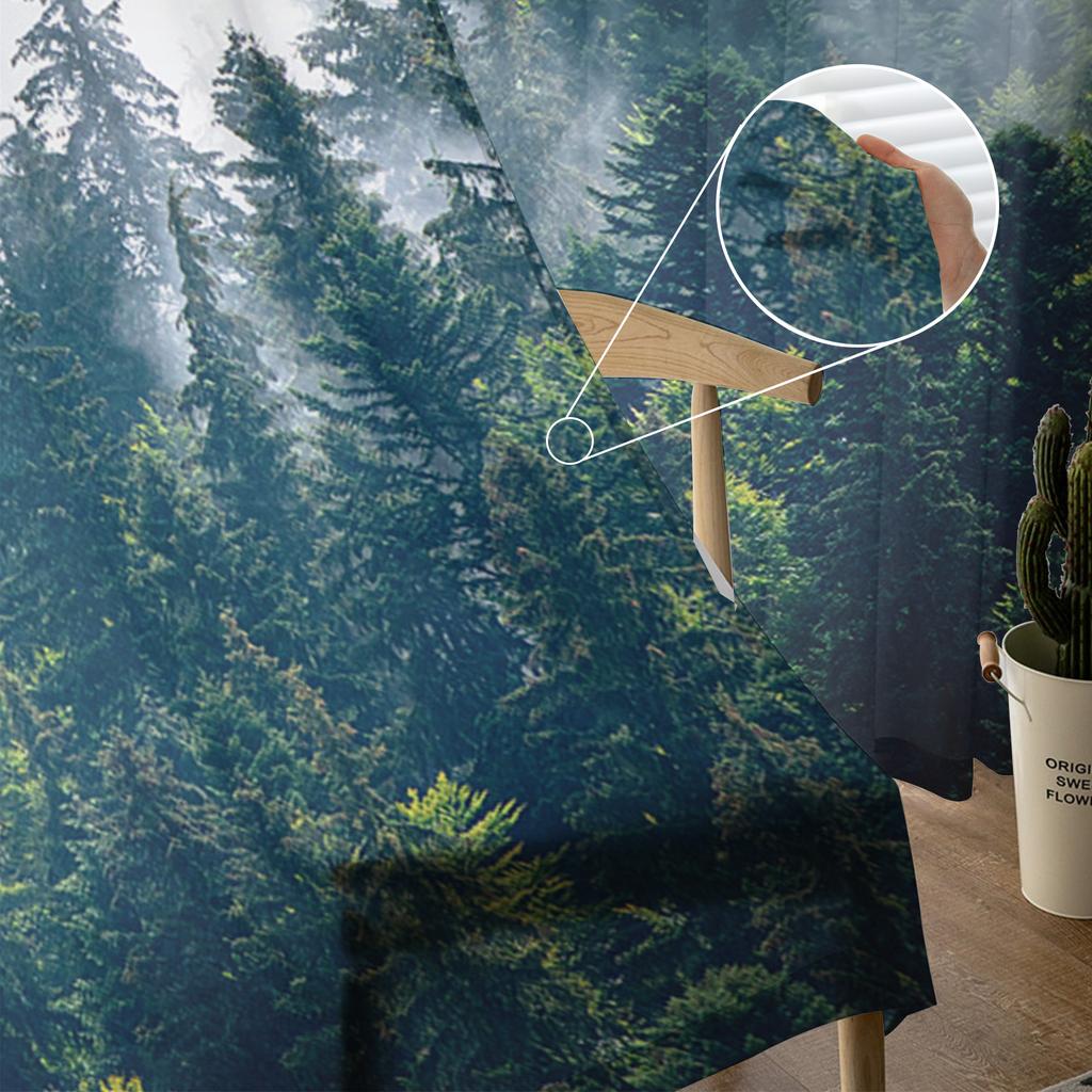 Летние шторы с простым градиентом для леса, современные шторы из марли для гостиной, спальни, шторы из вуалевой пряжи