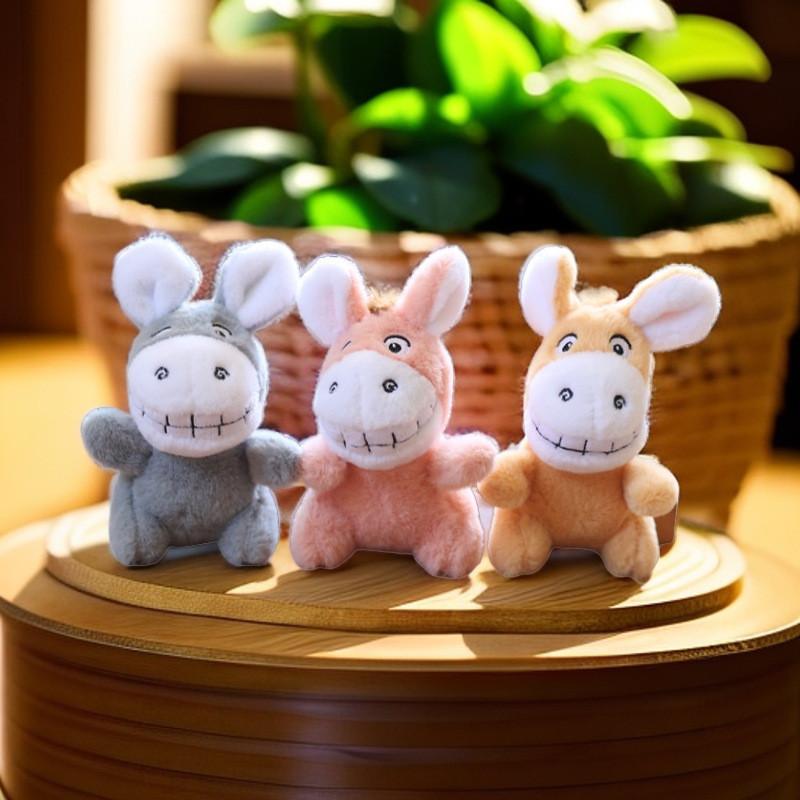 Adorable Plush Donkey Keychain Soft Stuffed Animal Toy Cute Donkey Doll