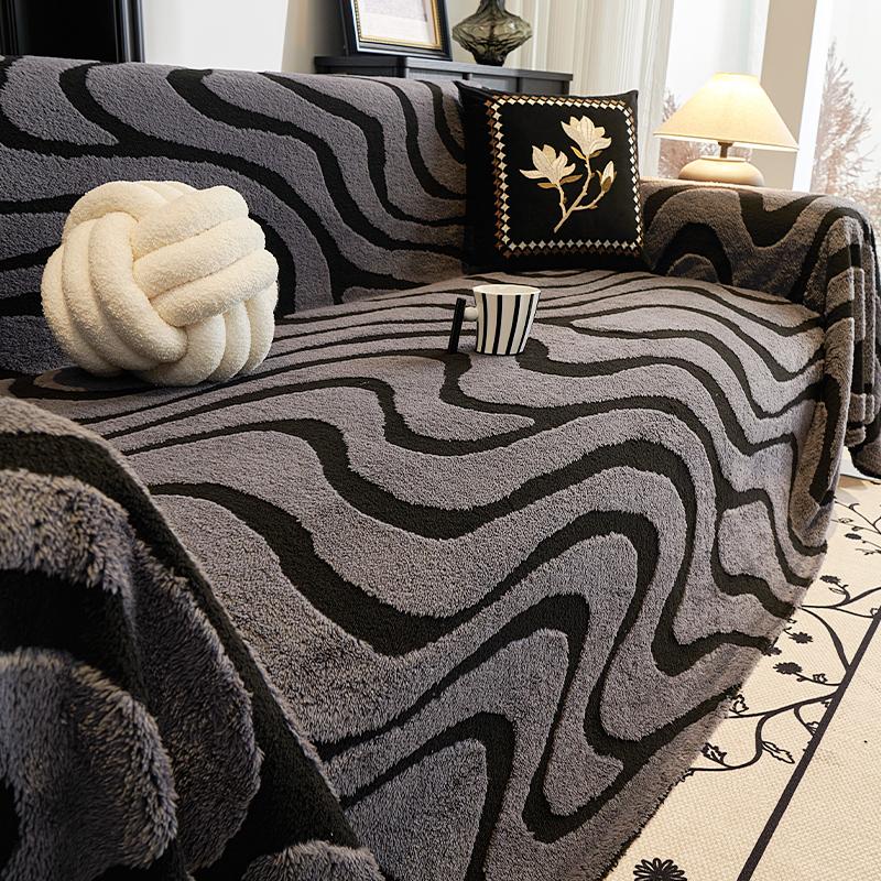 Чехол для дивана для пикника и кемпинга Shu Velveteen Funda Sofa Wavy Grain Чехлы для дивана Коврик Плед Одеяло Весна Зима