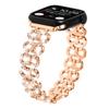 Zinc Alloy Watch Band for Apple Watch Series 10 42mm/9 8 7 41mm/SE (2023) SE (2022) SE 6 5 4 40mm/3 2 1 38mm Bling Rhinestone Decor Copper Bracelet