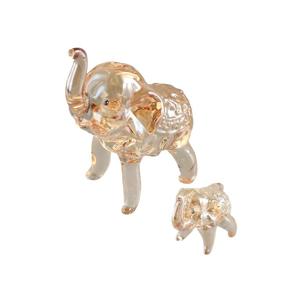 Modern Crystal Elephant Statue Cute Desktop Crystal Ornaments Baby Elephant Ornaments Home