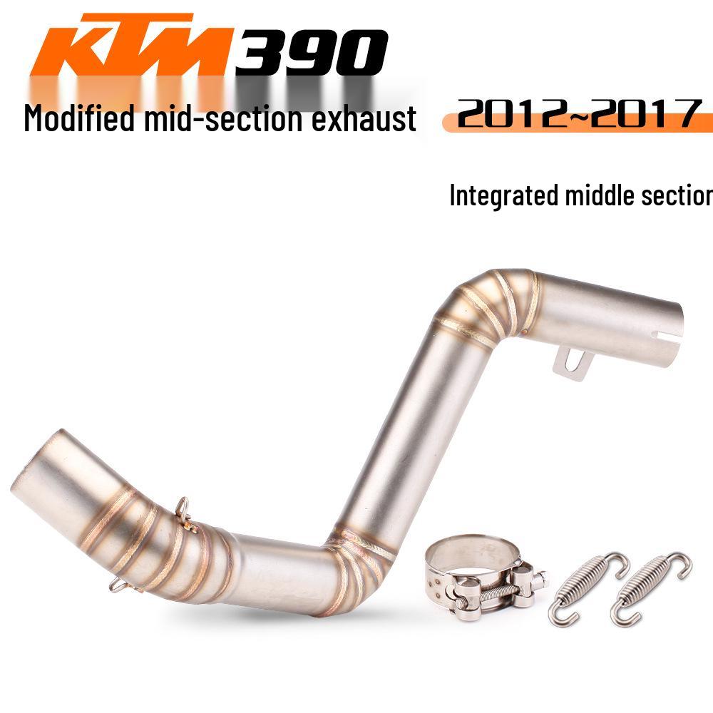 Модифицированная выхлопная система для Duke390/RC390: Комплект средней части и конечной трубы из нержавеющей стали и титана
