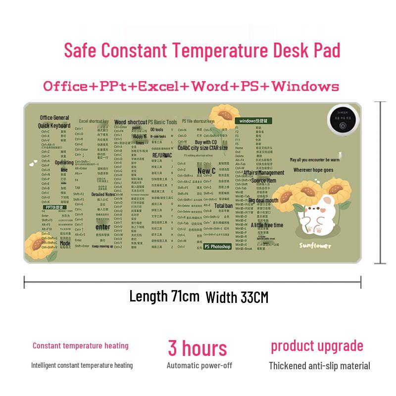 Electric Heated Mouse Pad with Temperature Control