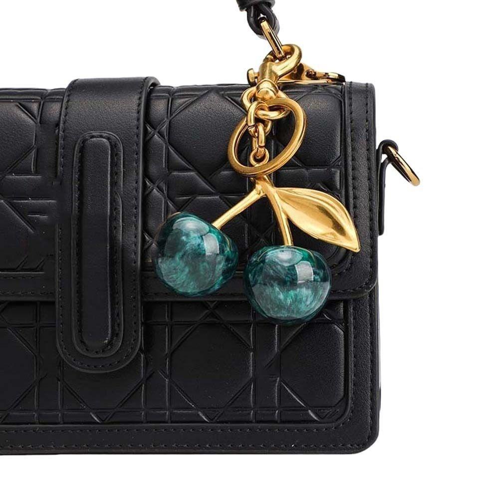 3D Crafts Cherry Keychain Ornaments Cherry Charms Fashion Car Keyring  Lady/Women