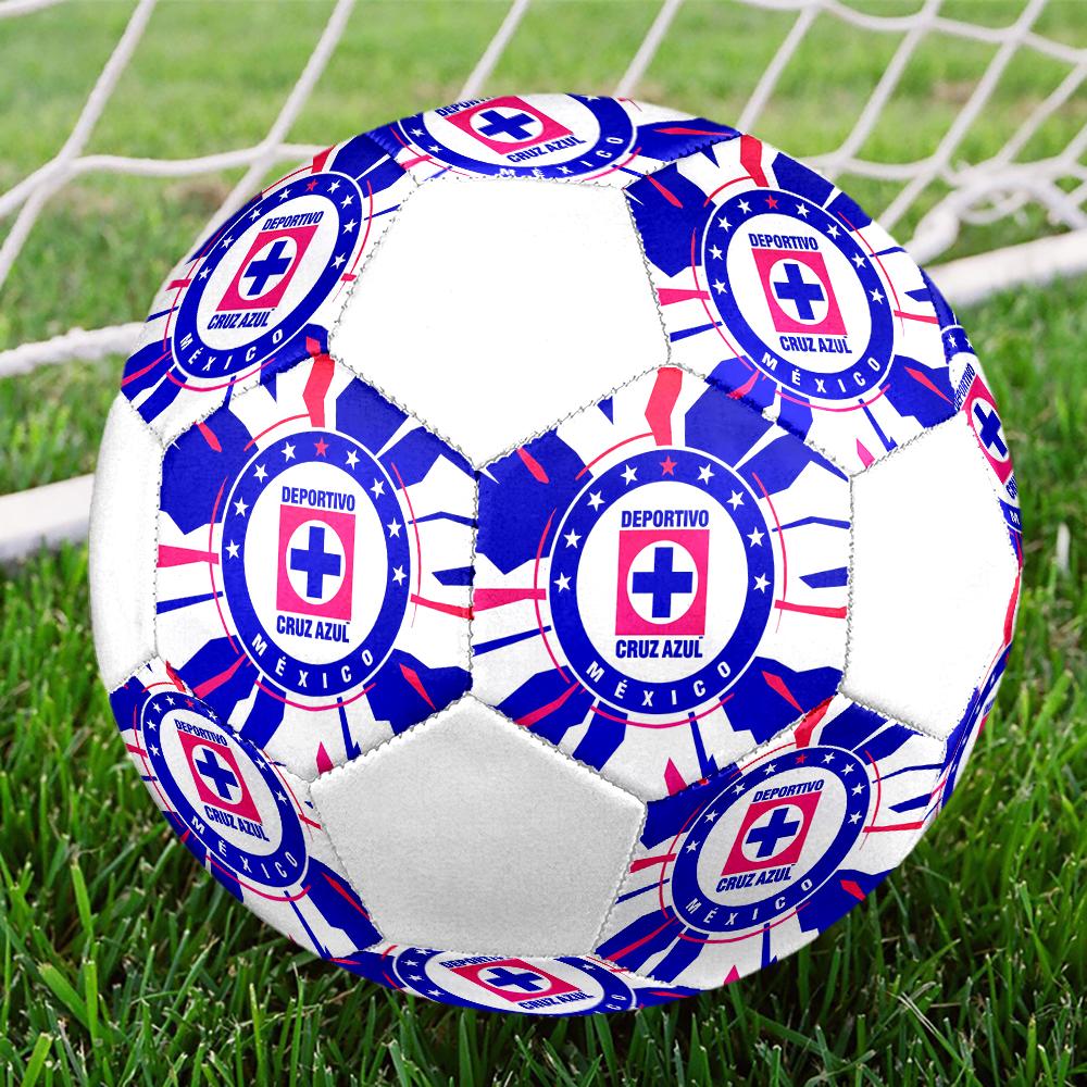 Cruz Azul Soccer Ball, colorful, suitable for all ages, machine-stitched, PVC material, competition grade, durable and high bounce