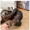 Mary Jane Small Leather Shoes Women's 2025 Spring and Summer New One-word Belt Jk Versatile Retro Single Shoes British Style Loafers