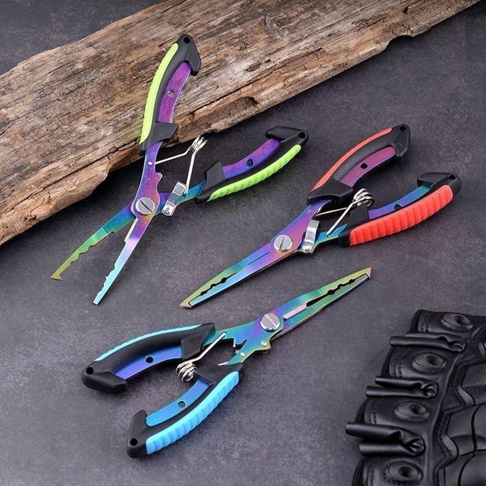 1 Set Portable Fishing Pliers Hook Remover Fishing Line Cutter Angling Helper