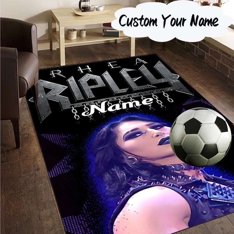 Custom Name Dark Beauty Rhea Ripley Carpet, Chair Rug,Area Rug for Office Bedroom living rooms bedroom, Doormat decor Christmas fan gifts