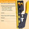 1pc Ratcheting Modular Data Cable Crimper / Wire Stripper / Wire Cutter for RJ11/RJ12 Standard, RJ45 Pass-Thru Connectors