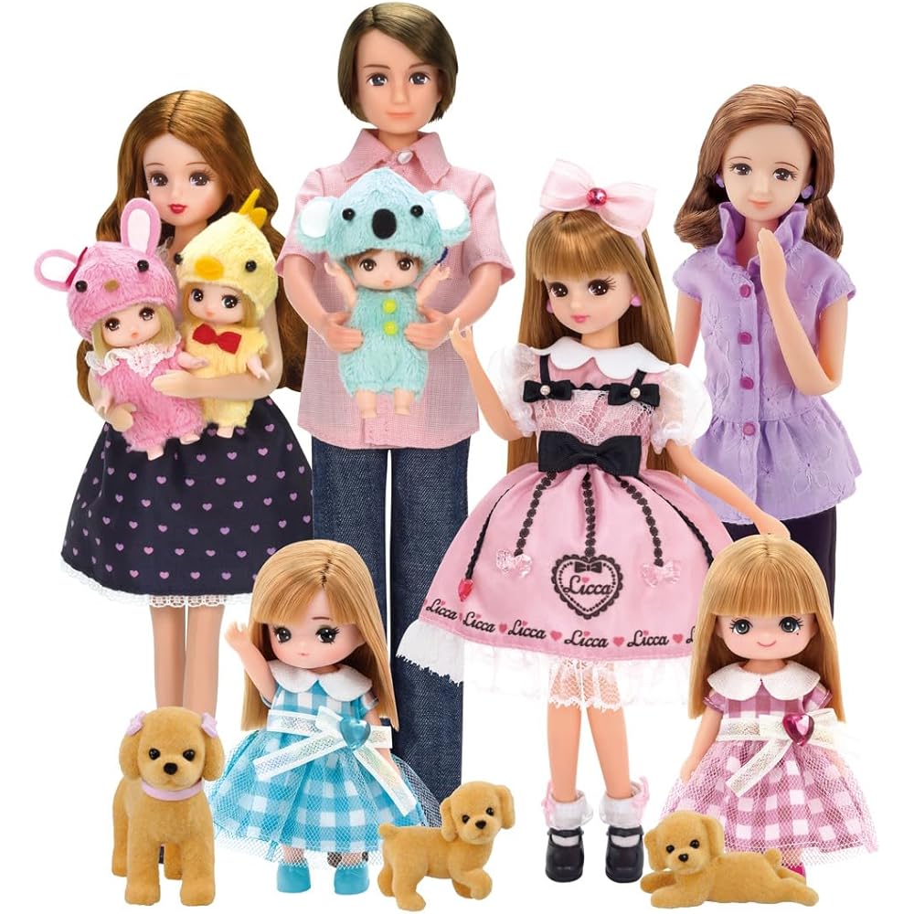 Takara Tomy Licca-chan Doll LD-21 Twin Sister Miki Dress-Up Toy for Pretend Play Ages 3 and Up