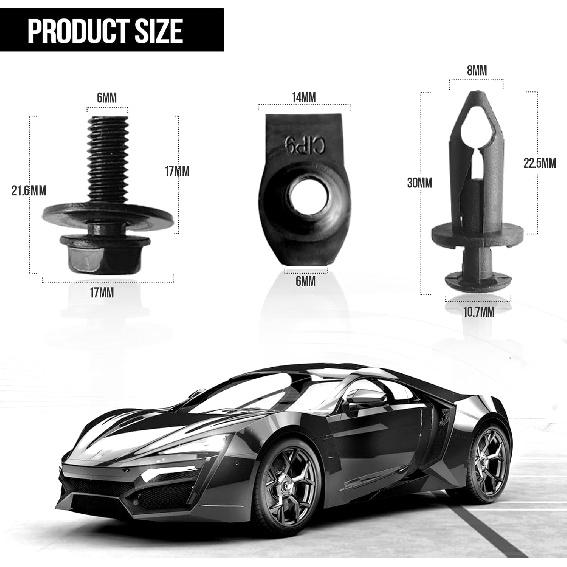 35Pcs Engine Under Cover Splash Shield Body Bolts Screws, Bumper Clips Extruded U-Nuts Kit Compatible With Nissan 350Z 370Z Infiniti G35 G37 EX35