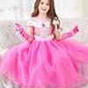 Wear Satin Sequins Stage Gloves Full Finger Mittens Princess Skirt Accessories Children Long Gloves