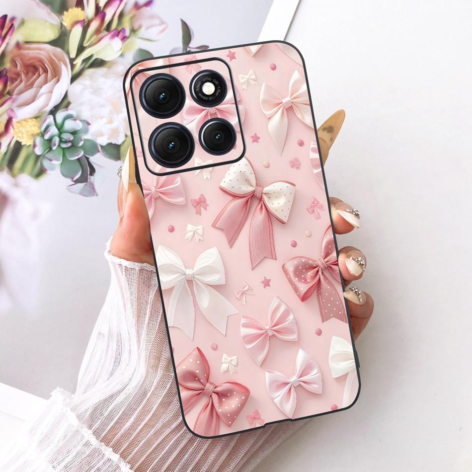For Motorola Moto G86 Power Cute Flower Butterfly Cat Painted Case For Moto G86 G86Power Black Silicone Soft Phone Cases