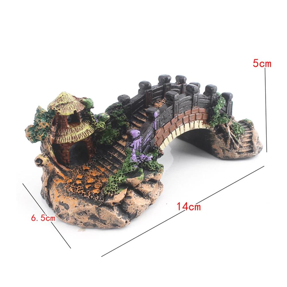 Товары для домашних животных, смоляные украшения для аквариума, искусственный ландшафтный дизайн, украшение для аквариума, искусственный мост, рокарий