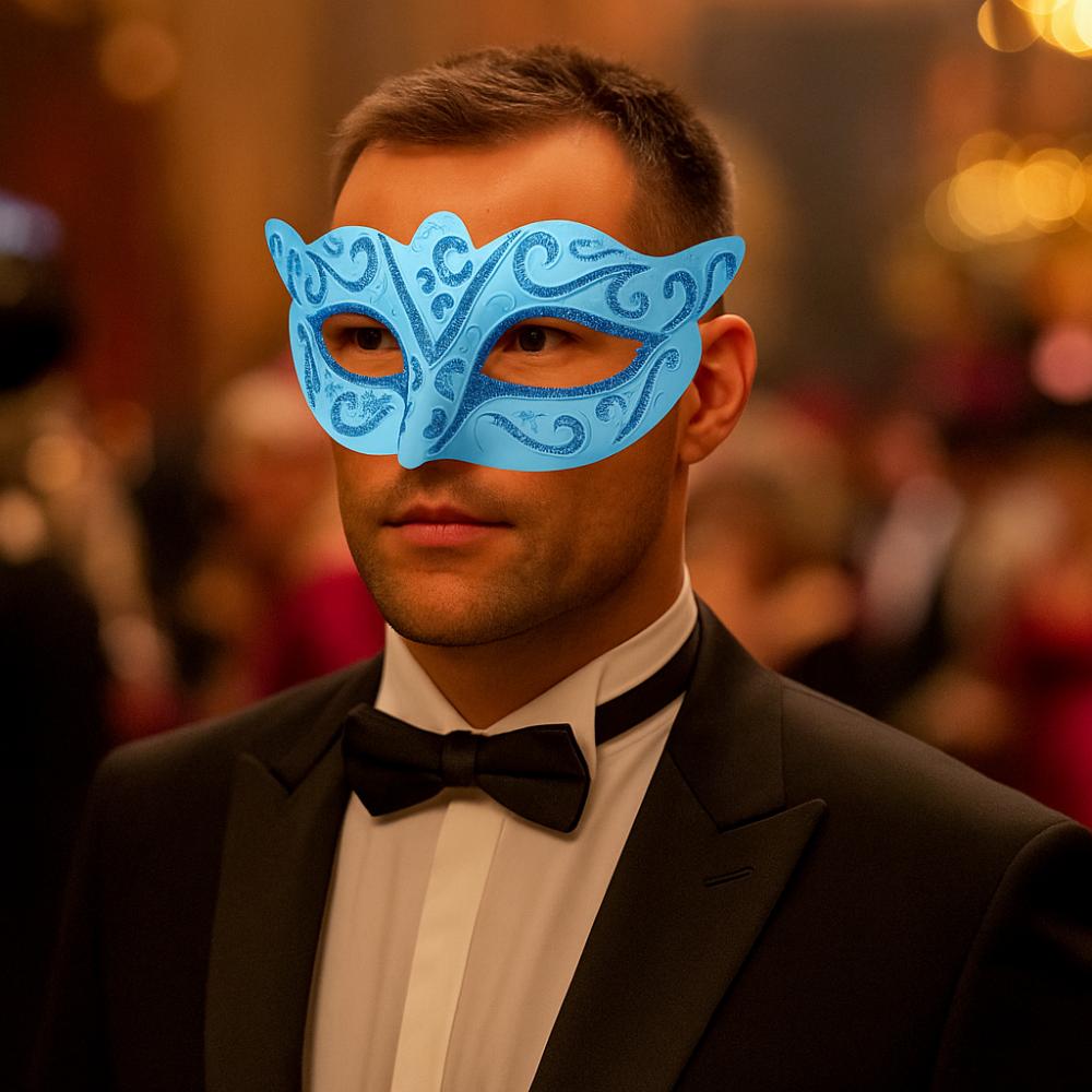 Plastic Halloween Masks Party Cosplay Props Venice Mask Personality Glitter Mask Women