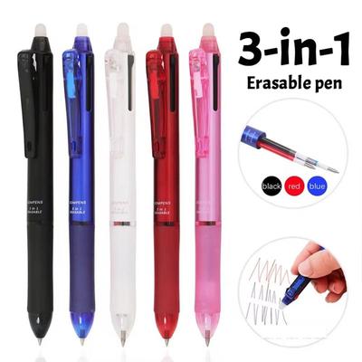 Ручка 3-в-1 стираемая Черные/Синие/Красные чернила Нейтральная ручка Креативная гелевая ручка Студенты