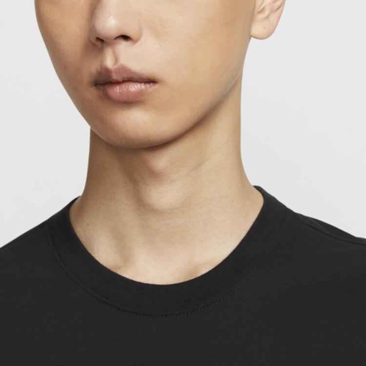 Nike Dri-Fit Heritage Court Quick-Dry теннисная удобная модная футболка с круглым вырезом и коротким рукавом для мужчин, черные HF6218-010
