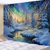 Гобелен «Рождественская елка», Настенное панно «Зимний пейзаж» для вечеринки, фестиваля, спальни, офиса, гостиной, домашнего декора, настенное украшение