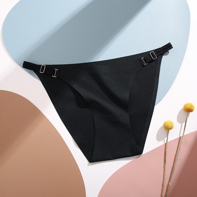 Женское нижнее белье FINETOO из ледяного шелка, сексуальные очаровательные гладкие треугольные брюки без следов с низкой талией