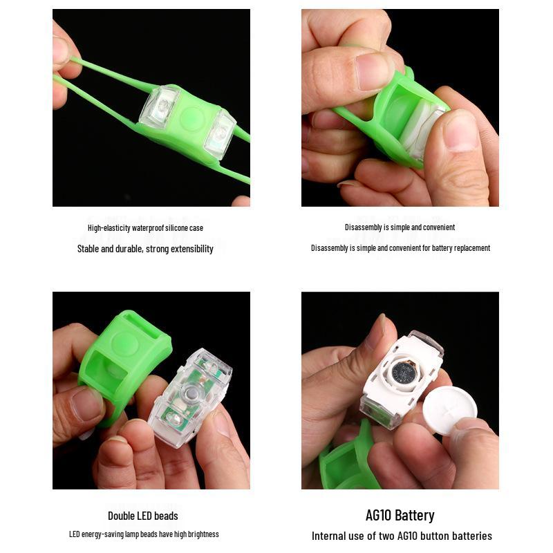 Светодиодный фонарь-лягушка с двойным глазом 6-го поколения: Ночная езда и предупреждающий свет для скейтборда