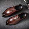 Mens Formal Shoes Genuine Leather Oxford Shoes For Men Italian 2024 Dress Shoes Wedding Shoes Laces Leather Broguehjk8