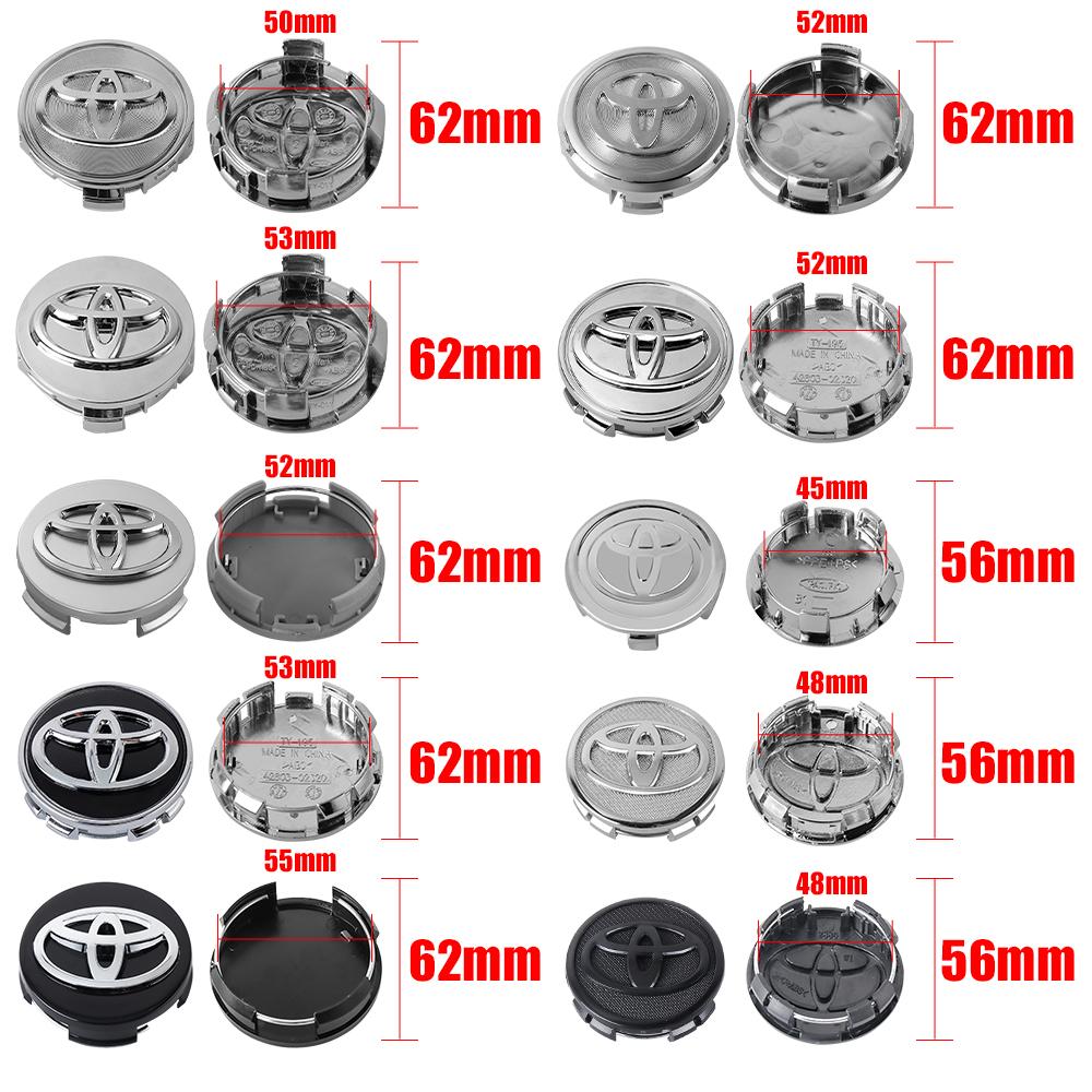 2026 Новые Для Toyota 4 шт. 56/62 мм Центральные колпачки на колеса автомобиля Toyota для TRD Corolla Aygo Camry Yaris Rav4 Замена эмблемы диска H