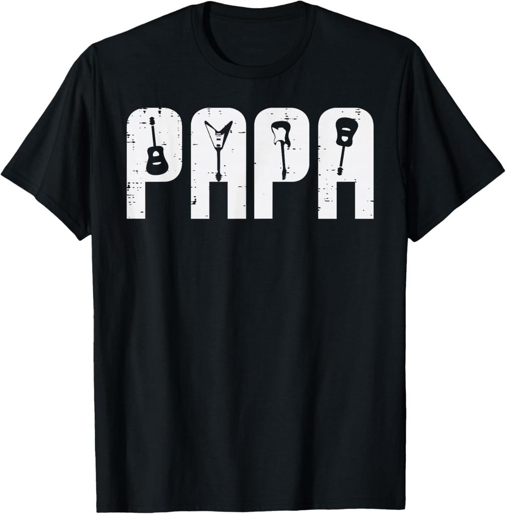 Guitar Shirts Rocker Men Women Boys Kids Gifts Electric Acoustic Bass Dad Daddy Men T-Shirt Vintage Clothes Ropa Hombre
