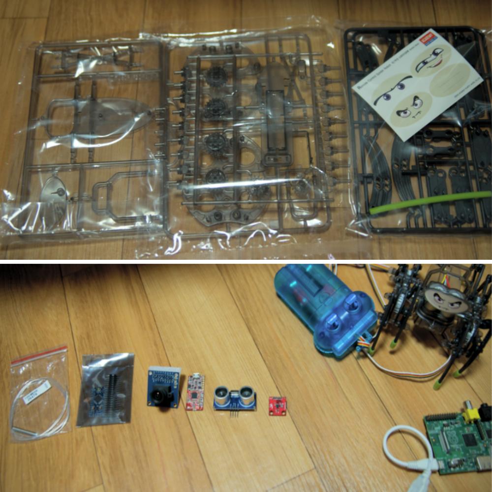 Academy Science Wired/Wireless Spider Robot with Remote Control Model Building Kits