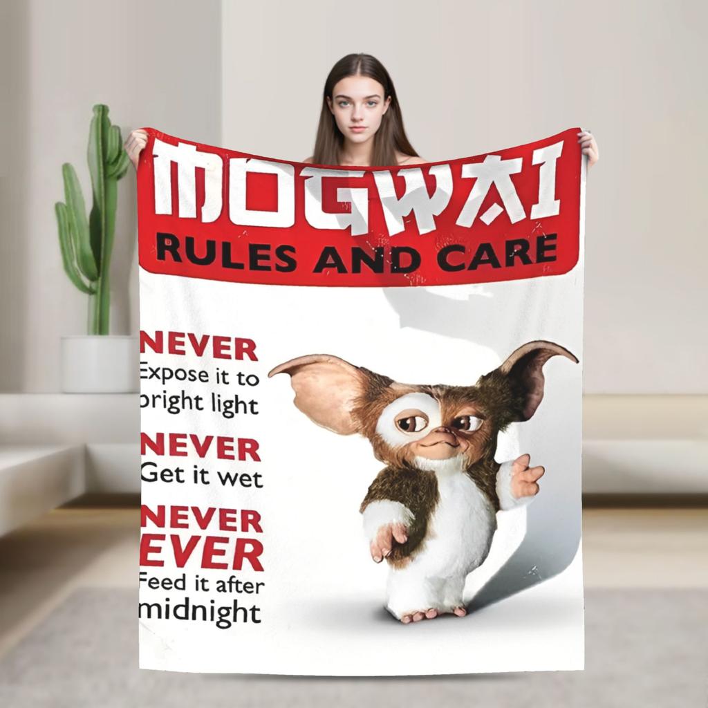 Гизмо Могвай Монстр Гремлины Фланелевое Одеяло Мягкий Плед для Гостиной Авиаперелета Путешествий Забавный Покрывало Покрывало на Диван-Кровать