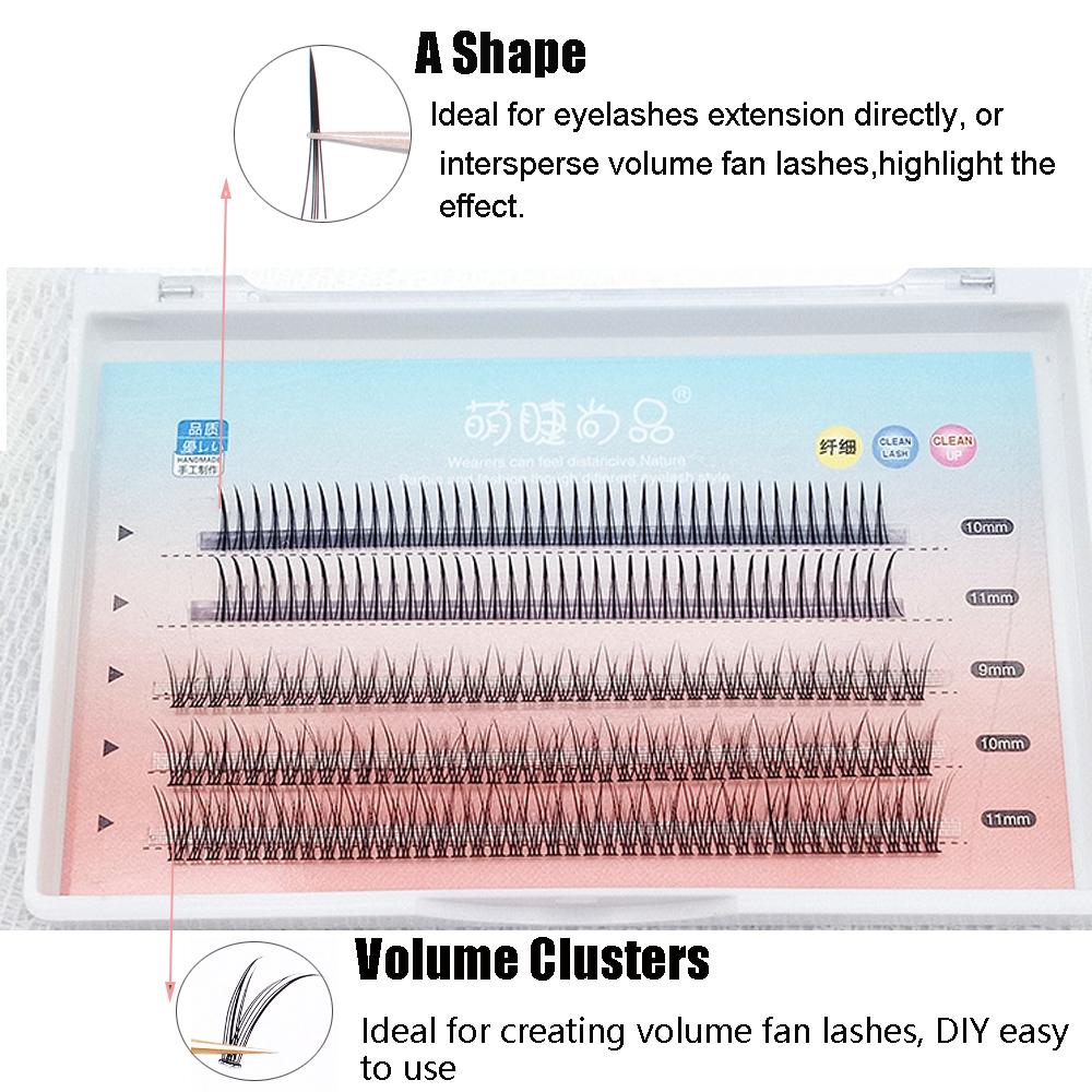 Needed Eyelashes Extension Natural Long Premade Volume Fan Eyelashes A Shape&Volume Cluster Mixed