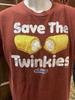 Футболка 'Save The Twinkies' Мужская Средний Размер Красная Короткий Рукав Hostess Винтажный Вид Унисекс Футболка