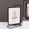Rotating Photo Frame Ornament Modern Metal Photo Frame Elegant   TV Cabinet