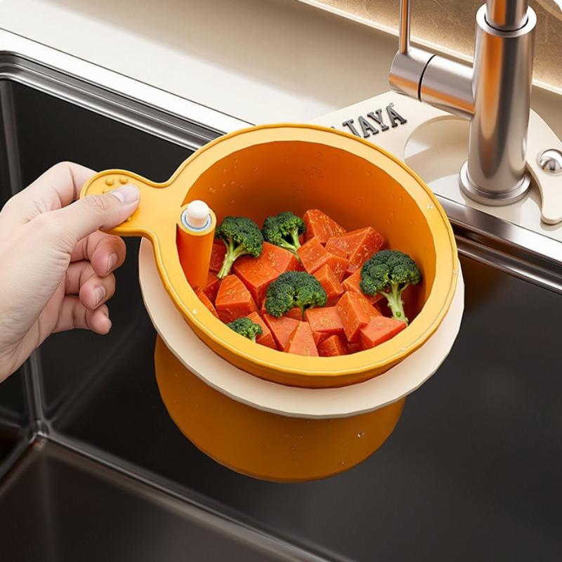 1 шт. Фильтр для кухонной раковины, Сливное сито, Герметичный фильтр, Многофункциональная корзина-дуршлаг, Регулируемая подвесная корзина для слива в раковину
