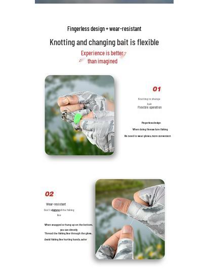 Summer Thin Breathable Three-Finger Fishing Gloves - Anti-slip, Professional Lure Design