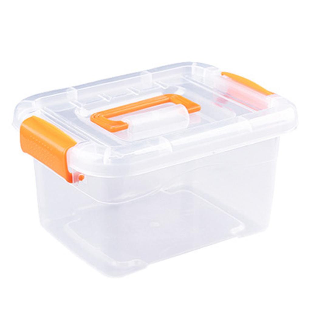 Plastic Storage Bin with Latching Buckles Clear Stackable Container Box with Portable Handle Heavy Large Capacity Weatherproof