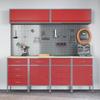 Workshop Cabinet Set with Drawers and Storage 10 pcs Red